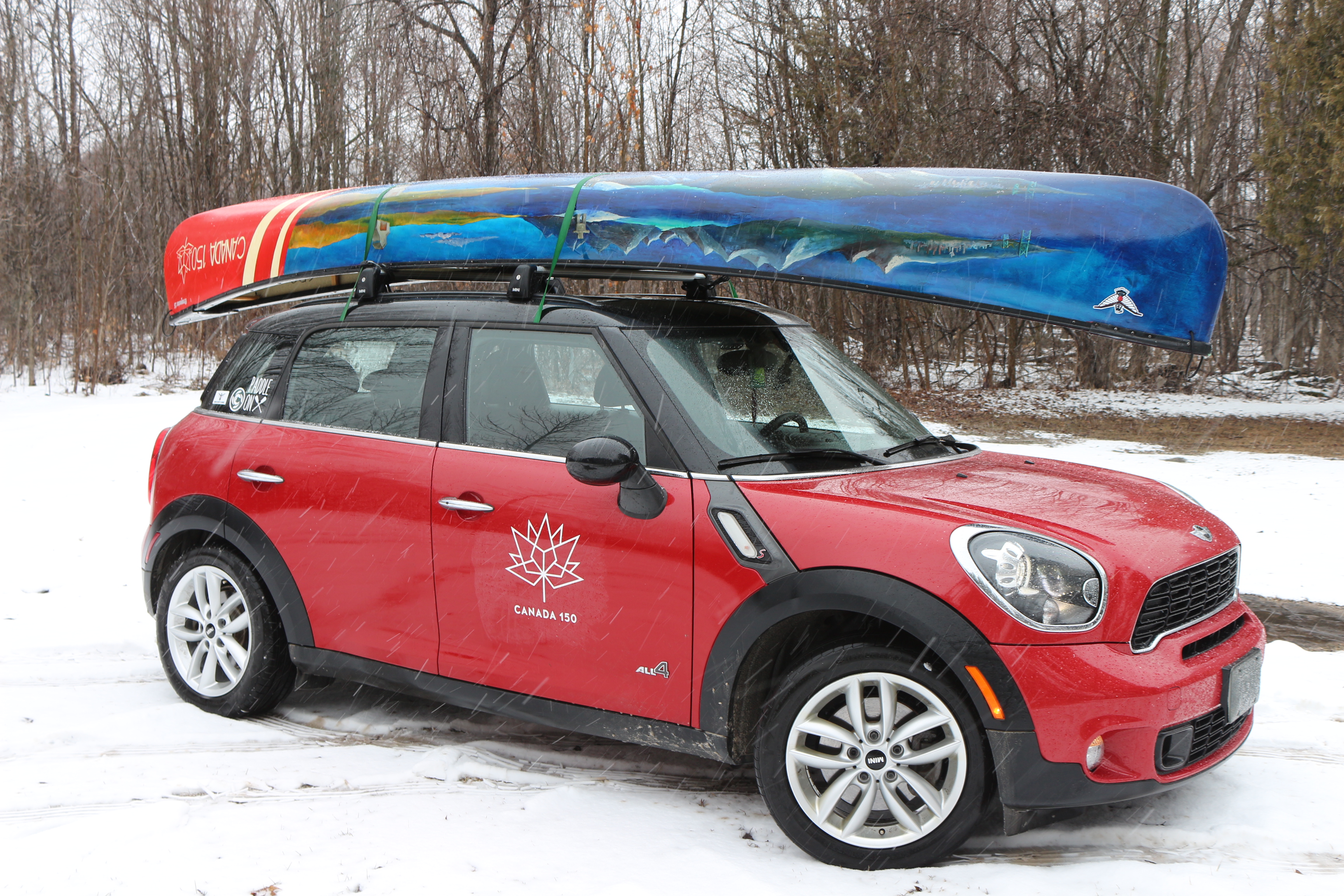 A man, his Mini Cooper and a sixteen foot Canada 150 themed canoe - My ...